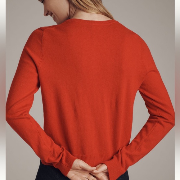 Anthropologie The Juliet Crew-Neck Cardigan Sweater: Cotton Blend Edition - Picture 3 of 4